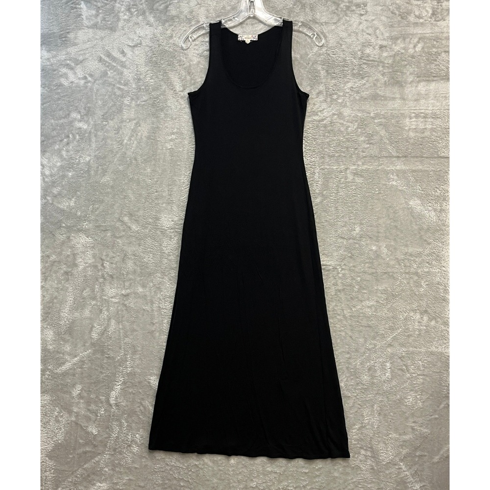 Pink Republic Maxi Dress Womens XS‎ Black Rayon Sleeveless Scoop Neck Racerback